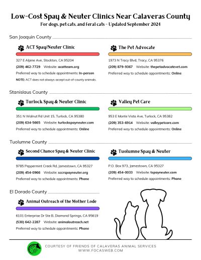 Low Cost Spay & Neuter p.1
